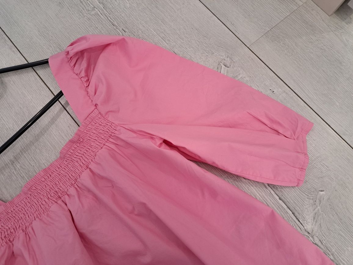H&M риза памук в розово р-р С