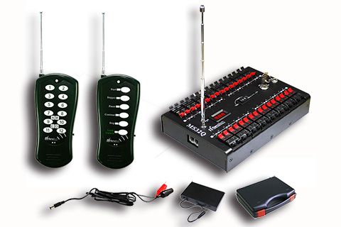 Sistem profesional declansat artificii/confetii/lumini