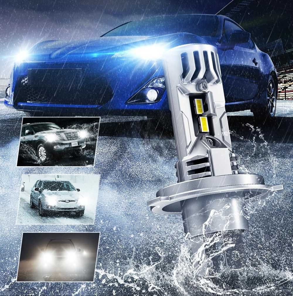 LED Мини Диодни крушки H4, 12V, Canbus с вграден вентилатор.