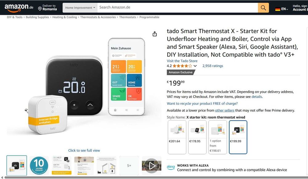 tado Smart Thermostat X - Starter Kit