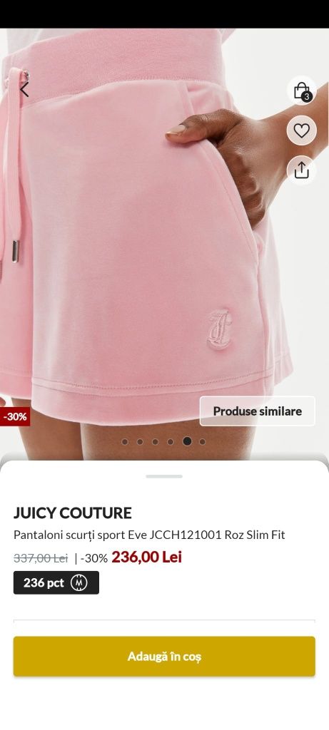 Pantaloni scurti Juicy Couture dama originali marimea S si M, noi