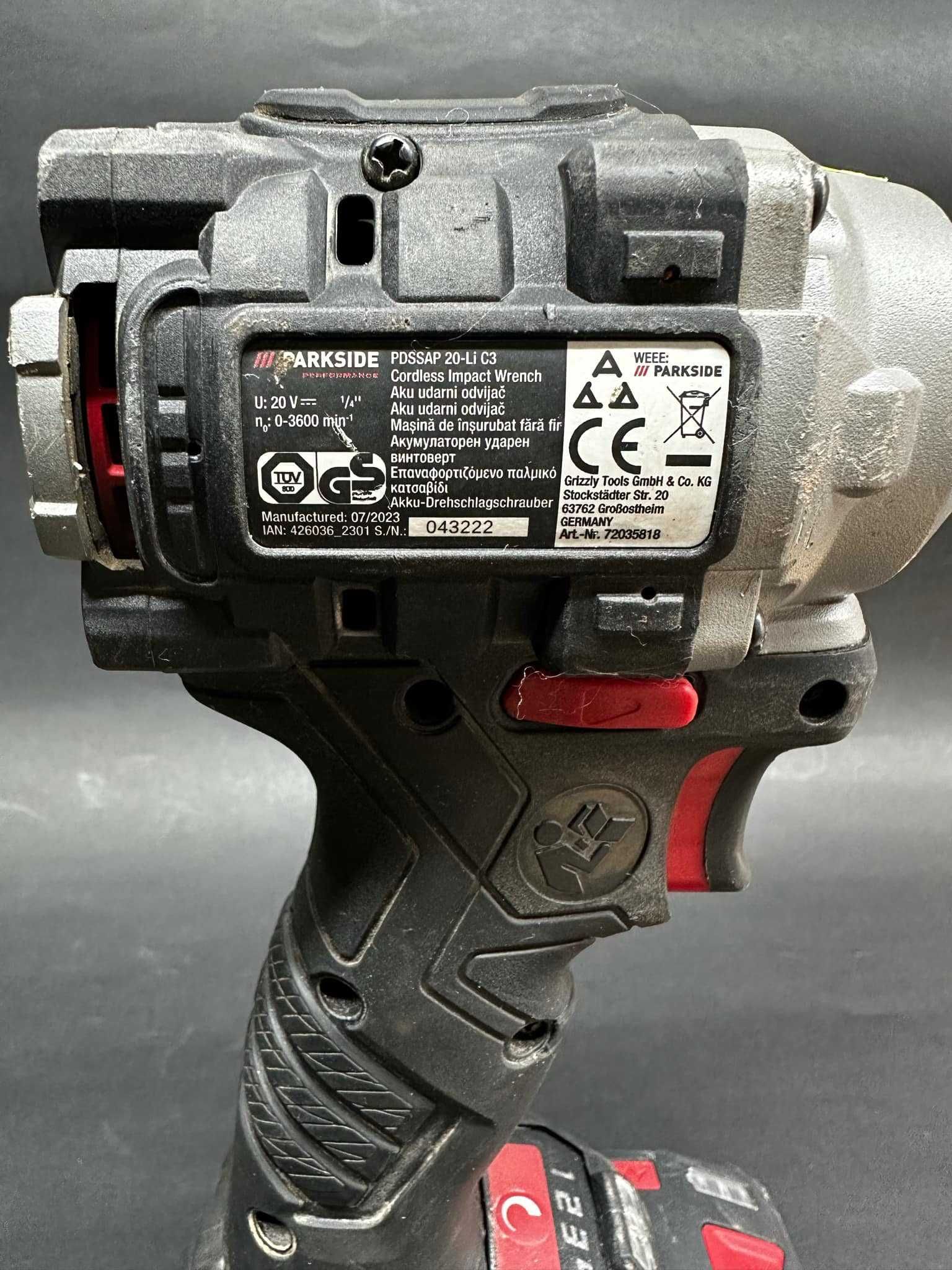 Безчетков ударен винтоверт PARKSIDE PDSSAP 20-Li C3 20V Li-Ion