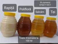 Ofertă! Vând miere 4 borcane (4kg] sortimente diferite la doar 100 lei