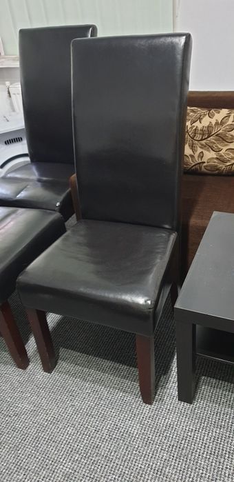 Scaune piele neagra