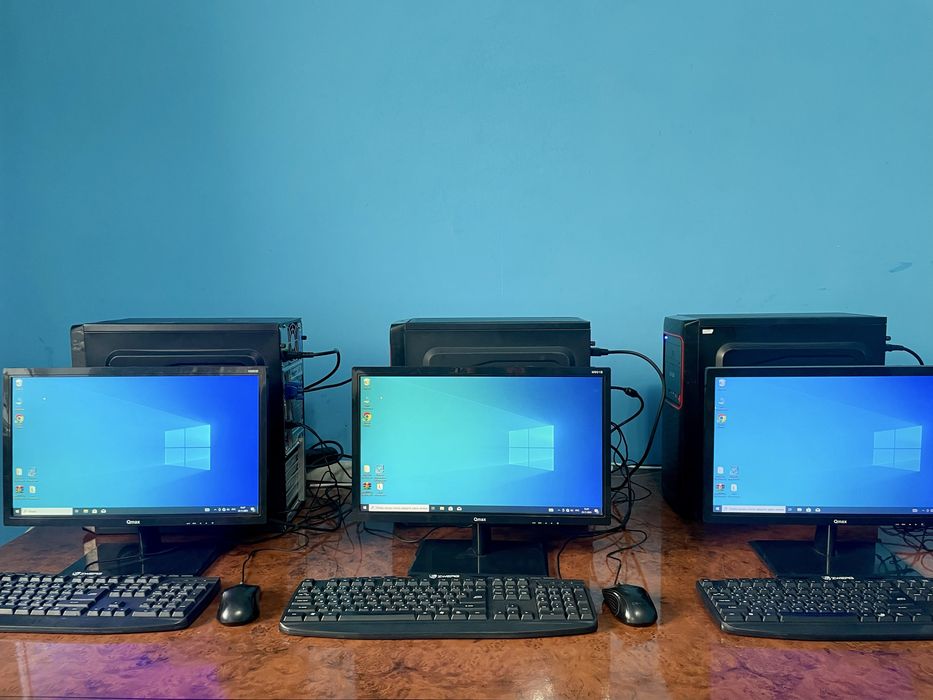 Чётырехядерные компьютеры готовые, комплект для работы и учёбв