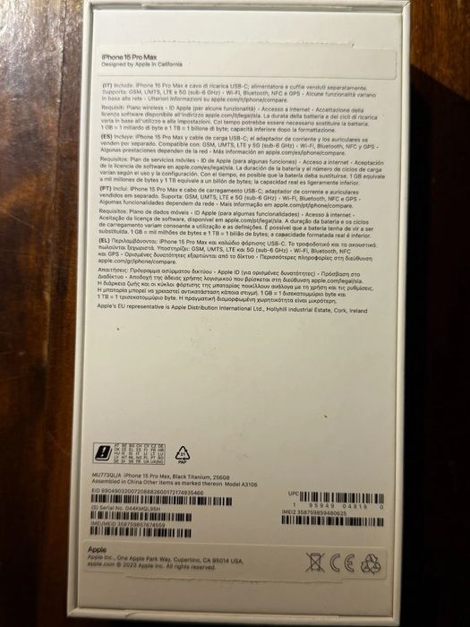 Apple iPhone 15 Pro Max - 256GB - Titanium Black