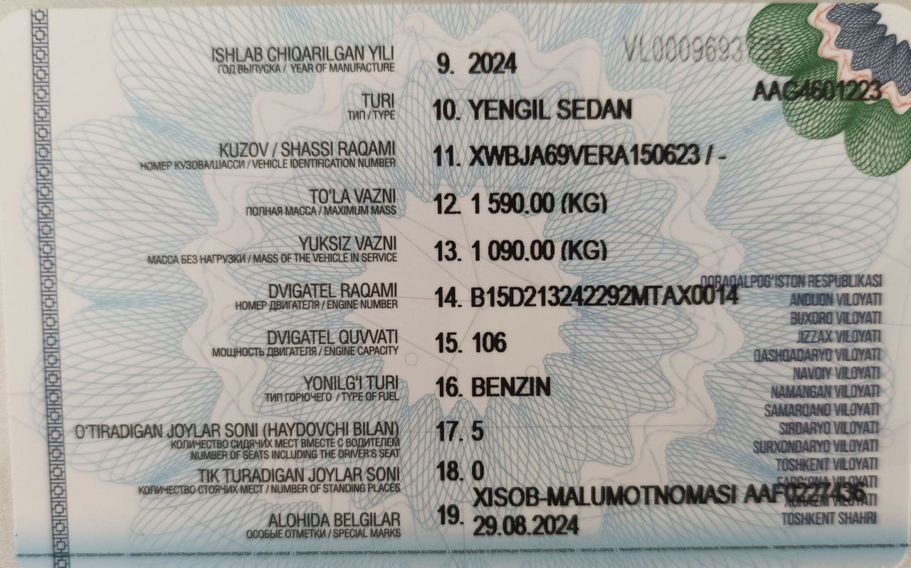 Moshina holati a'lo. Salondan chiqqan faqat ishga minilgan. Benzin ras