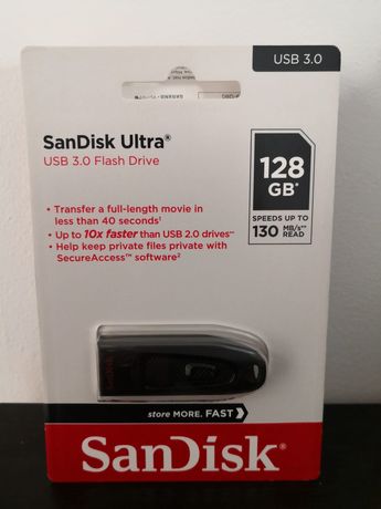 Memorie USB SanDisk Ultra, 128GB, USB 3.0, Negru