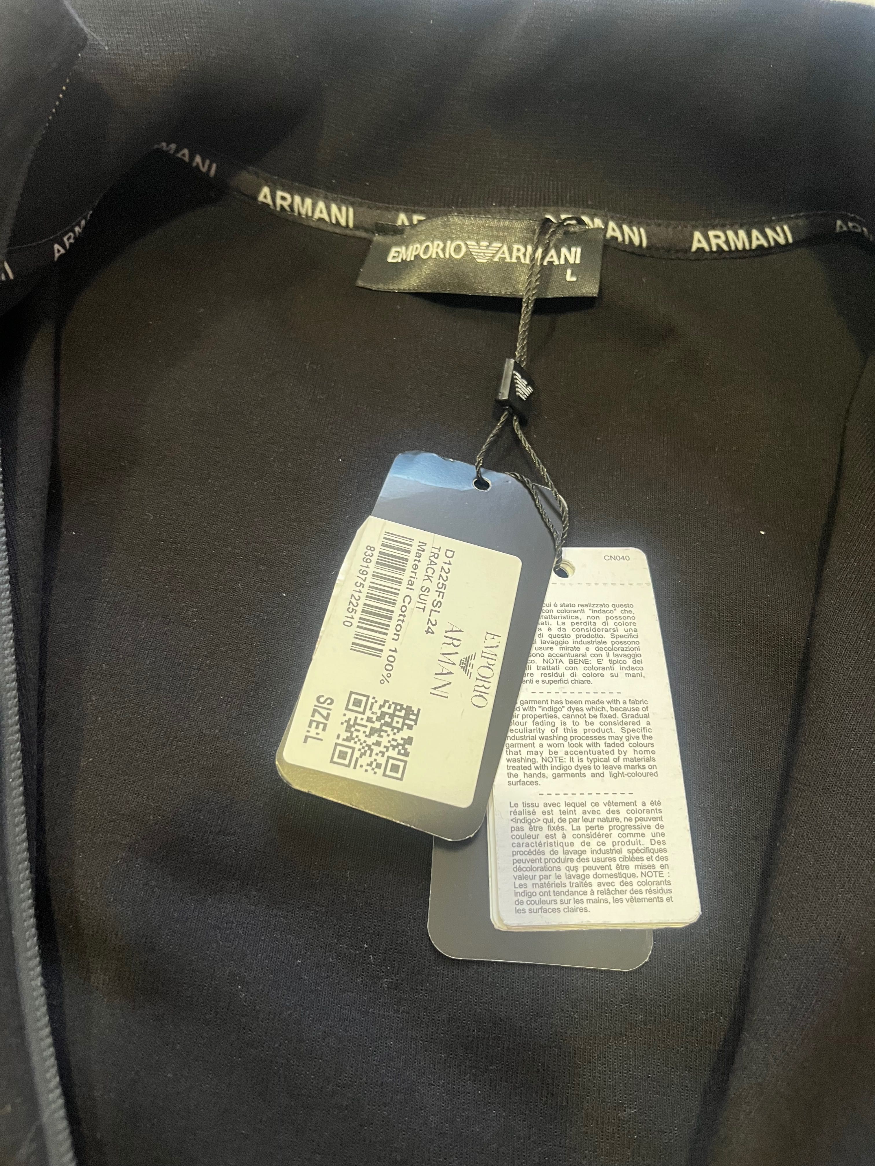 EA7 Мъжки спортен екип с цип Emporio Armani EA7 в черно размер L