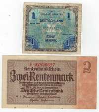 Bancnote de colectie Germania - 1 Marca 1944 ,2 Marci 1937