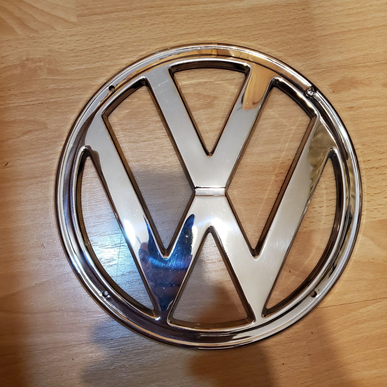 Emblema metalica Nichel Crom -vintage Volkswagen Van  Beetle Hippie