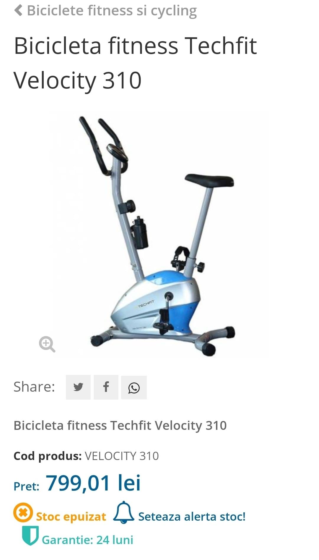Bicicletă Fitness Techfit Velocity 310