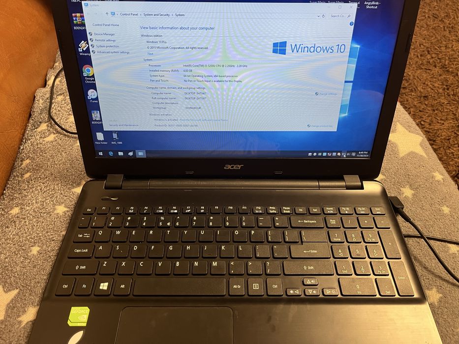 Laptop acer i5 intel