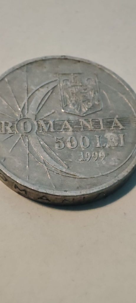 Monedă 500 lei 1999 eclipsă