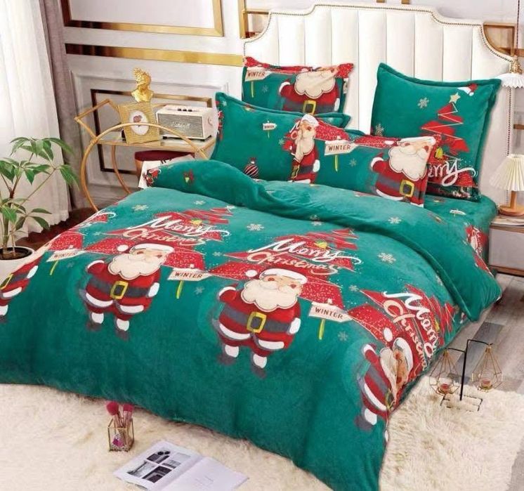 Lenjerie de pat cocolino 4 piese cu cearceaf pe elastic