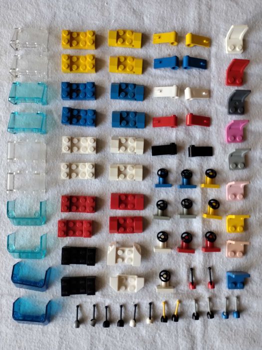 Lego части - стъкла, калници, кормила, седалки, врати, антени