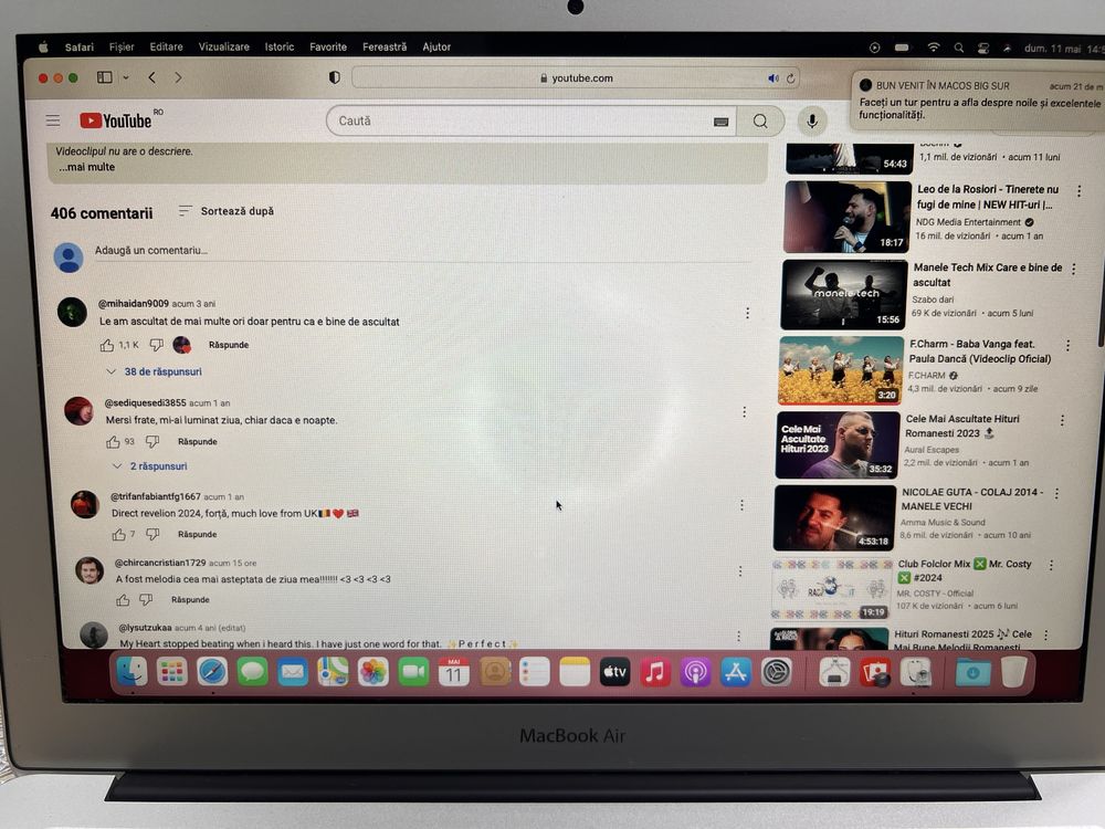 Laptop macbook air 2013. Intel i5