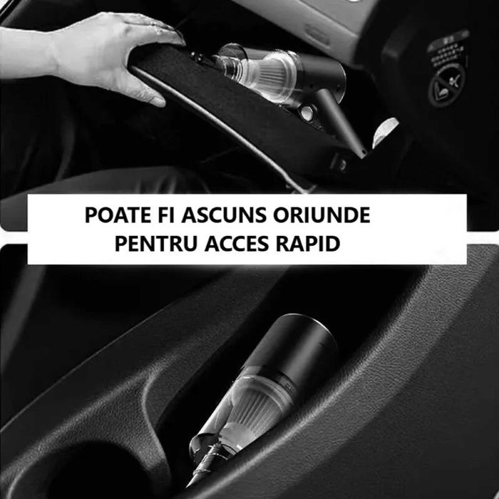 Aspirator auto/casnic  fara fir de mici dimensiuni reincarcabil