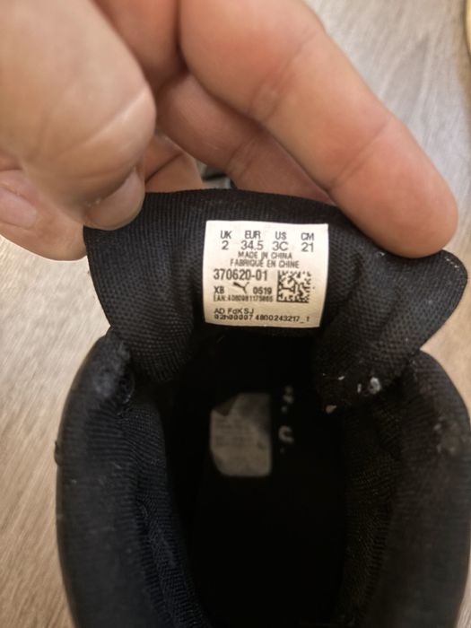 Детски високи кецове Puma, размер 34,5 по етикет.