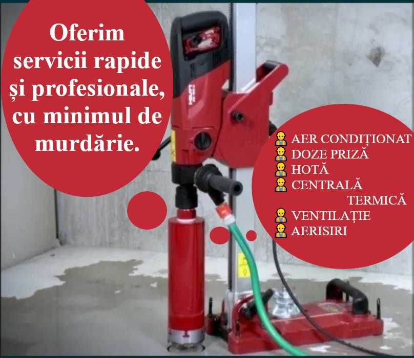 Gaură pentru hota-Ac-Centrala-taiere beton