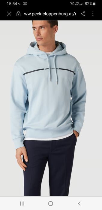 Armani Exchange A/X  Cotton Oversize  S / M НОВО! ОРИГИНАЛ! Мъжкo Худи