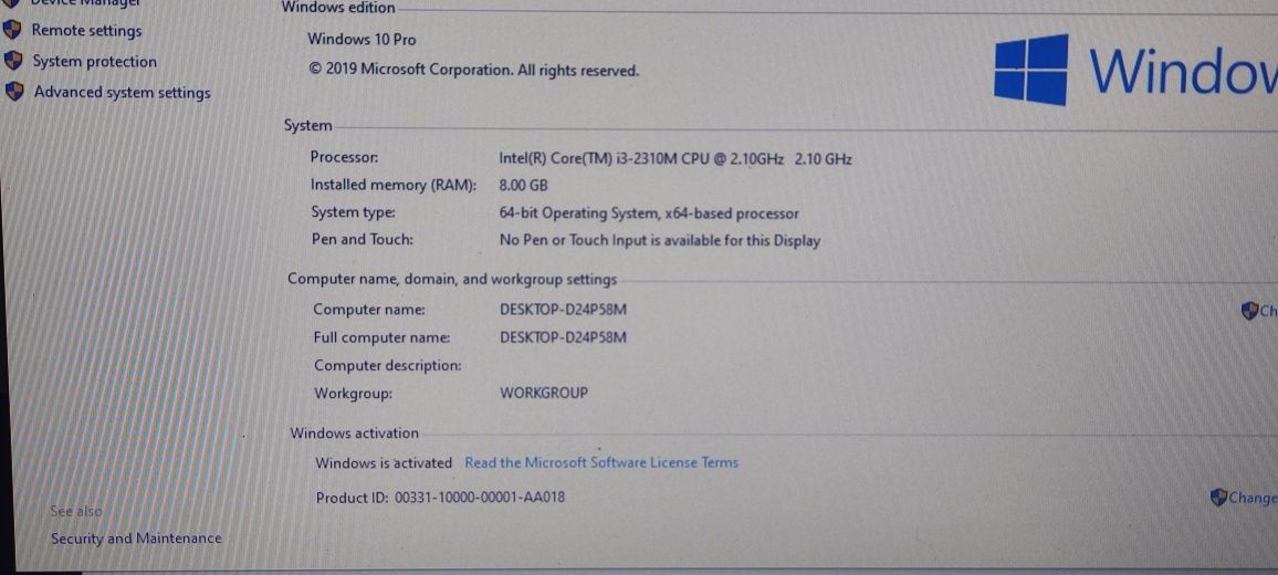 Laptop Mare Medion e7220 - i3-2310m(4cpu) 8Gb Ram / 128Gb SSD + 500gb