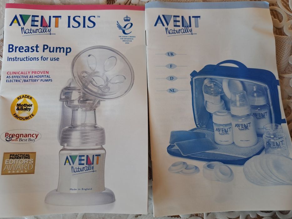 Set călătorie pompa san manuala și accesorii Avent