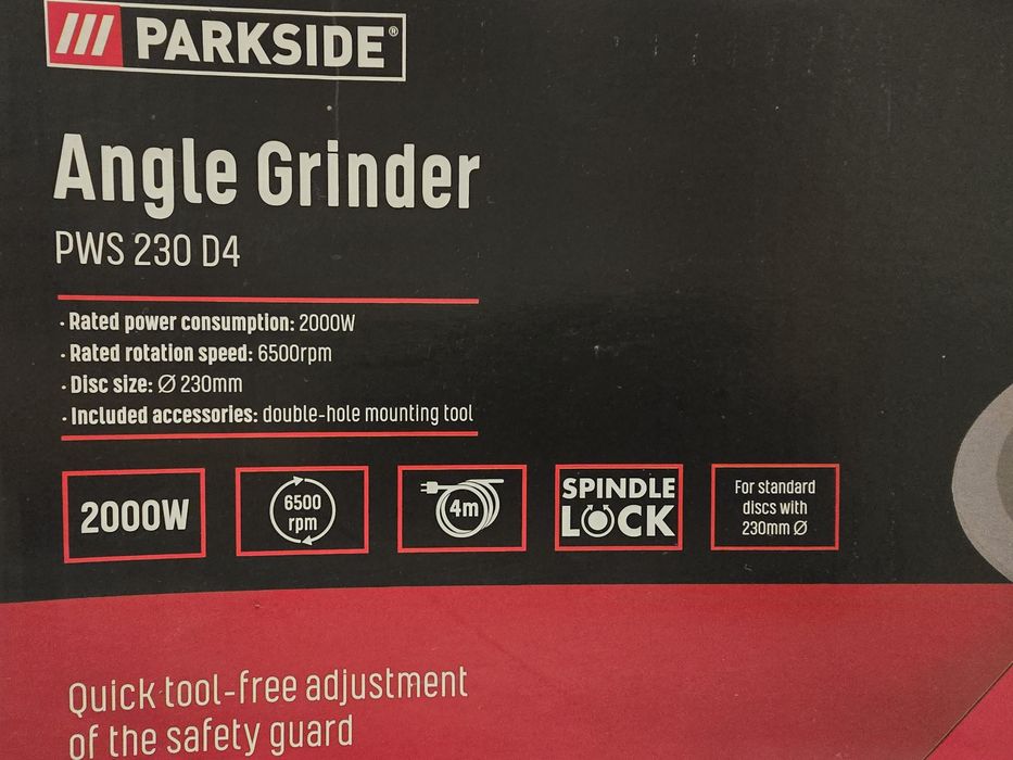 Ъглошлайф Parkside PWS 230 D4 - Чисто нов!