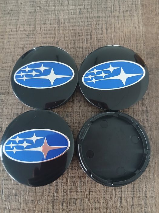 Капачки за джанти Субару черни декоративни тапи 52/55