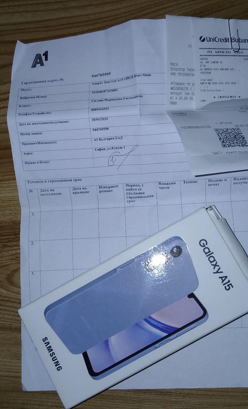Samsung a15 4G с гаранция
