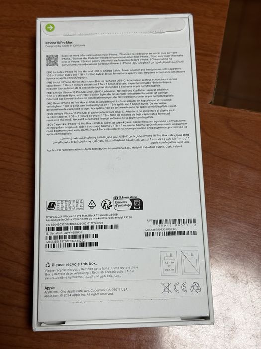 iPhone 16 Pro Max - Nou 256GB Black