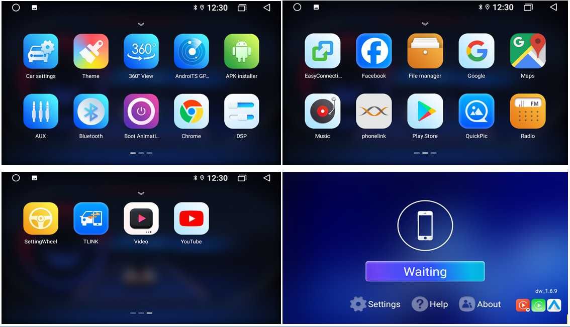 Navigatie UNIVERSALA Android 12, ecran 7 inch/ 2G + 32G, CarPlay