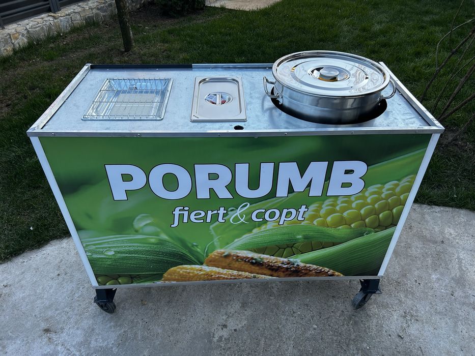 Toneta , stand , taraba porumb fiert pe gaz