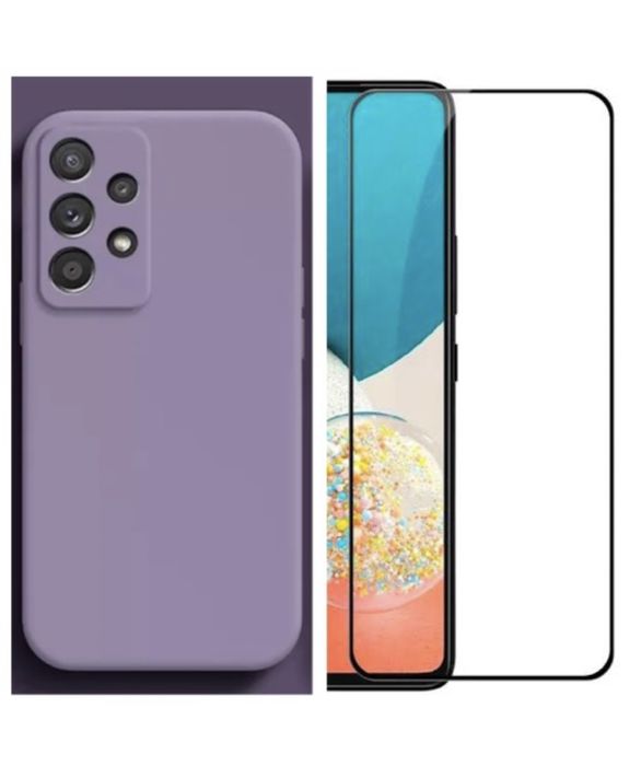 Samsung A24/A25/A33/A53/A54 Husa Alcantara Case + Folie Sticla Glass