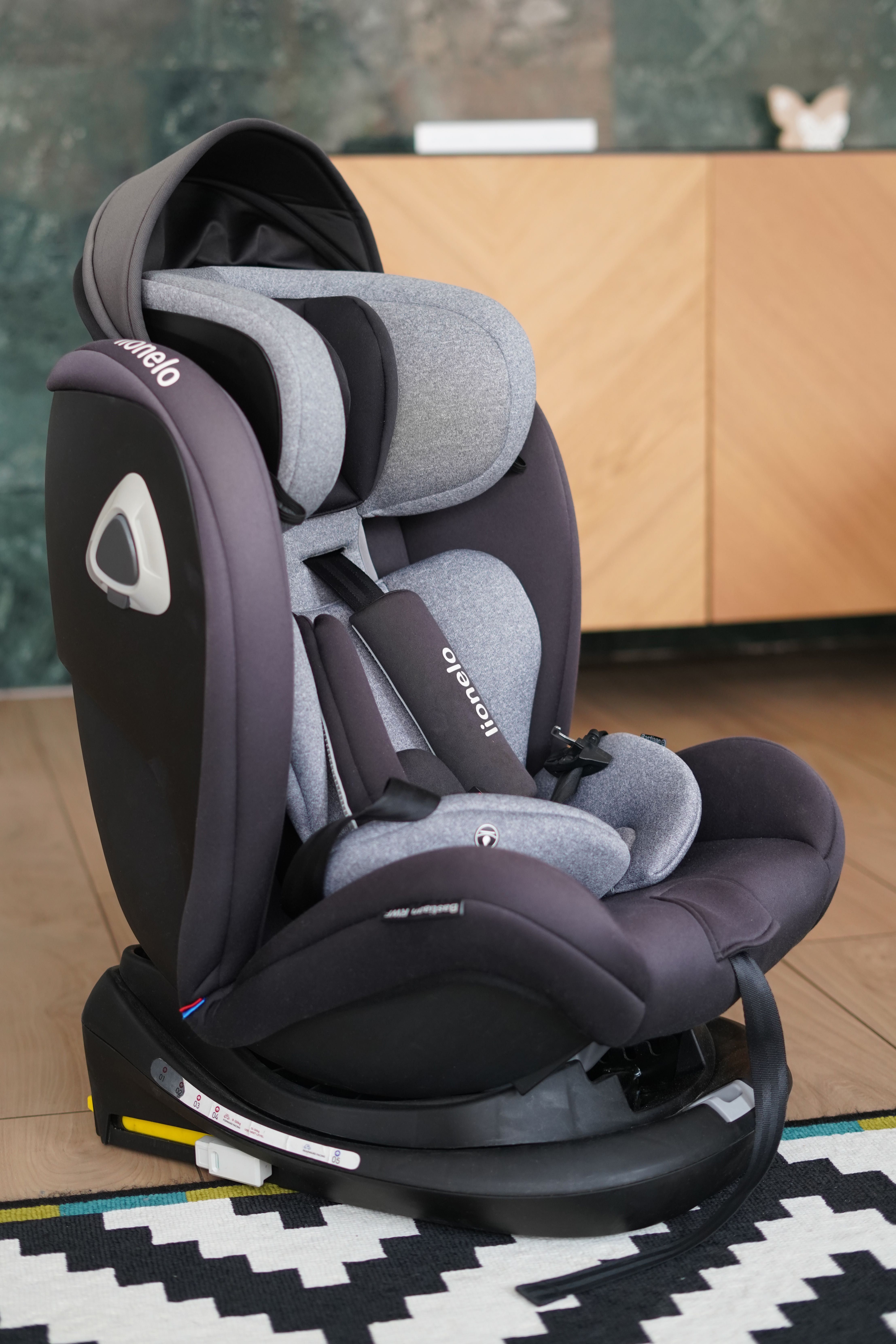 Scaun auto Isofix Lionelo Bastiaan 0-36 kg rotativ 360 grade Carbon