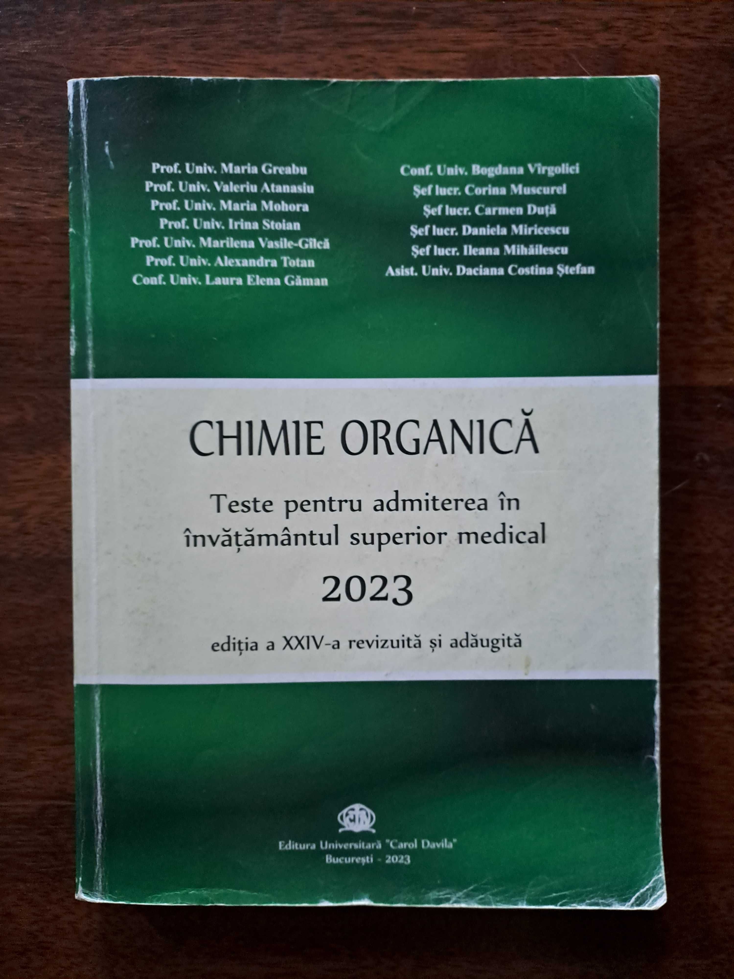 Grile chimie admitere medicina Carol Davila Bucuresti (3 carti)