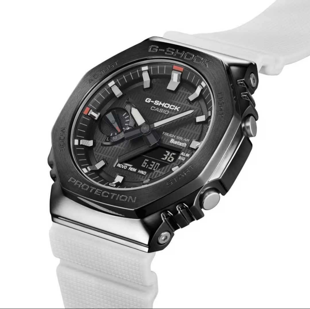 CEAS Casio g shock gm-2100 WHITE Metal , NOU, Garantie 2 ANI