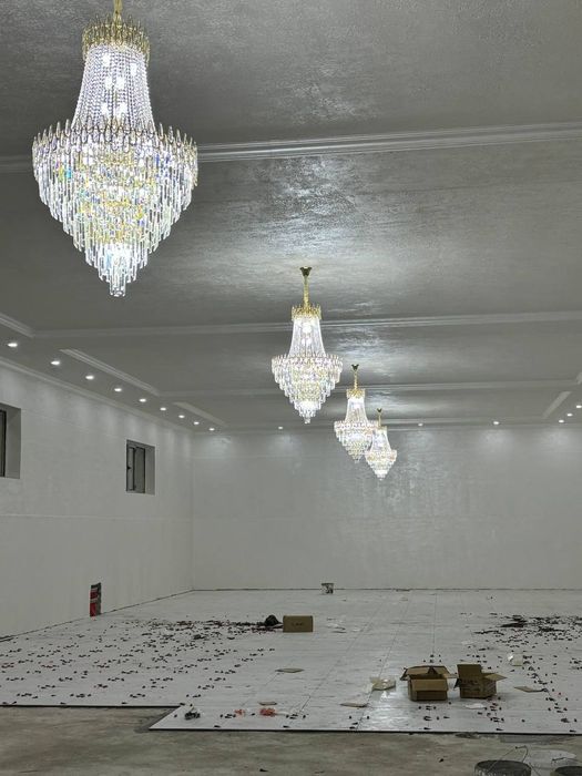 Установка люстры