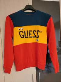 Guess x J Balvin sweatshirt/pulover - rosu/navy/galben (S)