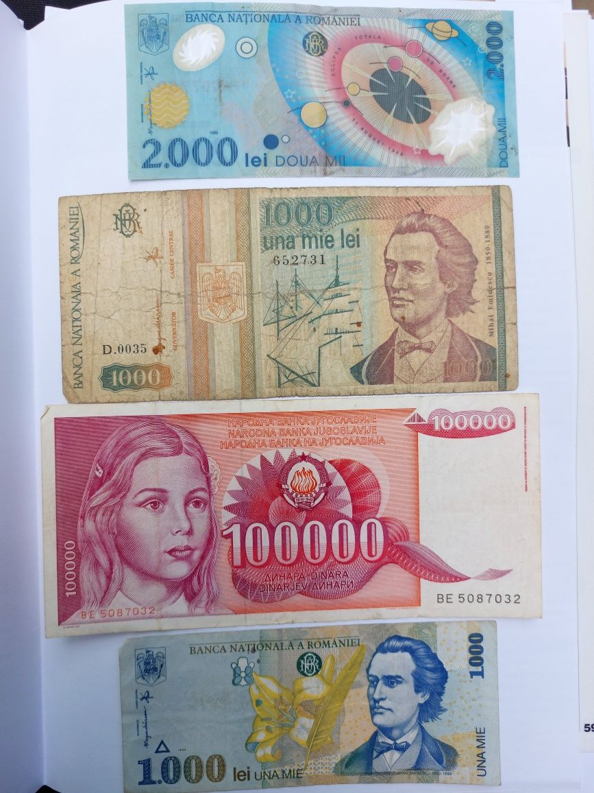 Bancnote romanesti si straine diverse