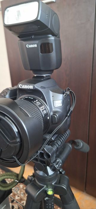 Canon eos 250d, speedlite  el 100, статив