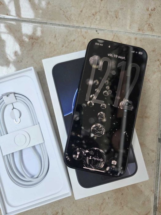 Iphone 16 Pro Max Black titanium 256 GB, Baterie 100% Garantie feb 26