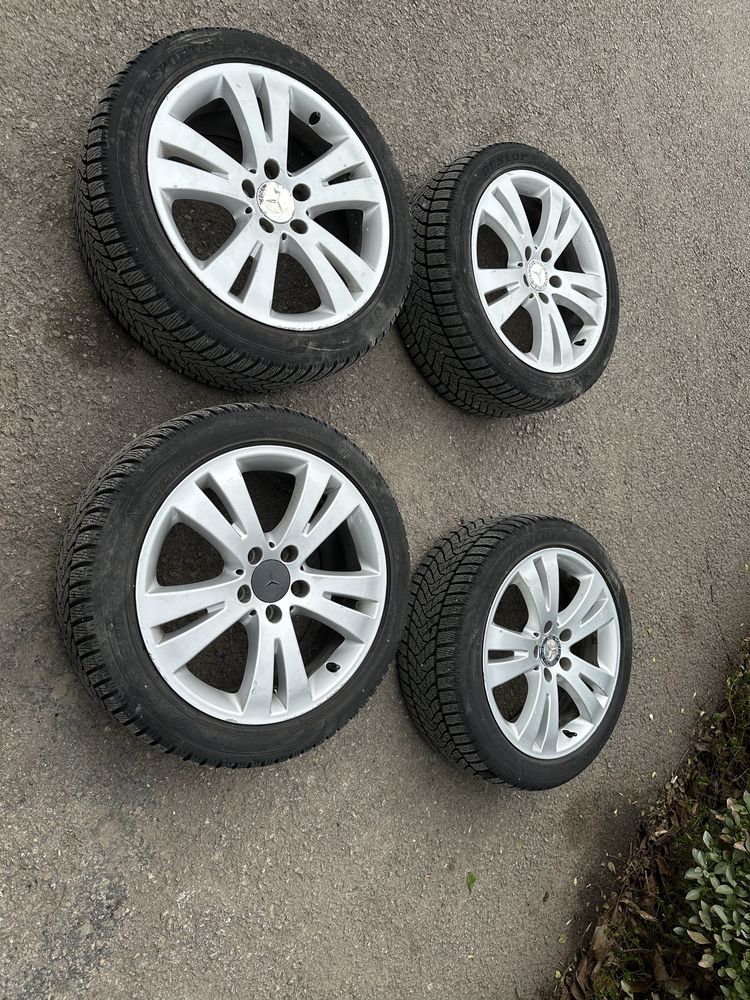4 бр. Джанти  за Мерцедес с Гуми DUNLOP 225/45R17 91H WINTER SPORT 5