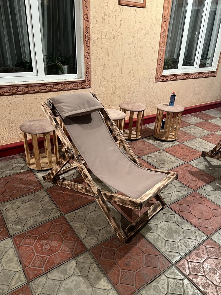 Шезлонг в дом на дачу новый