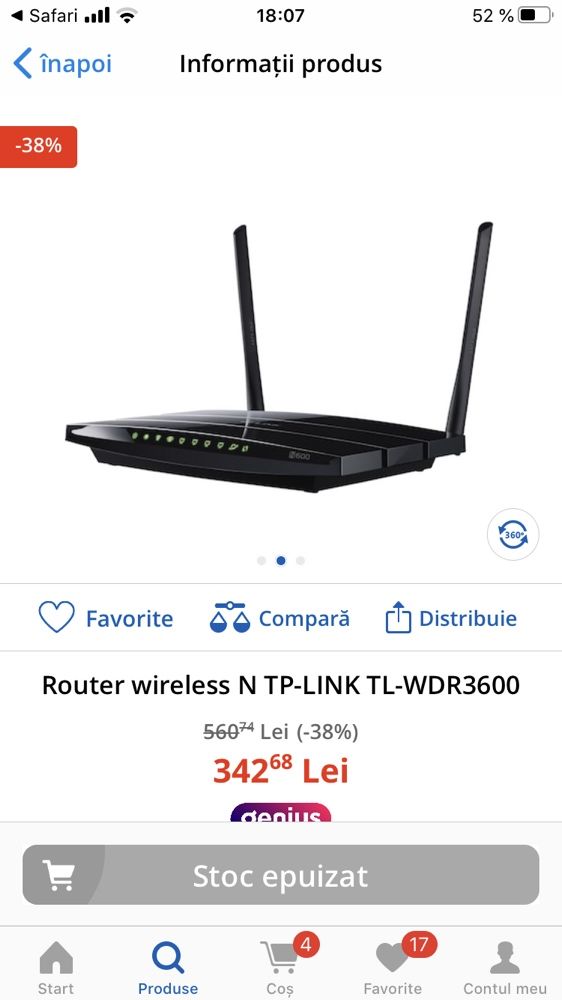 Vand router tp-link n600