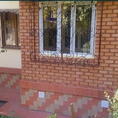 Кладка балкона и Решётка КОЗЫРЁК Перила