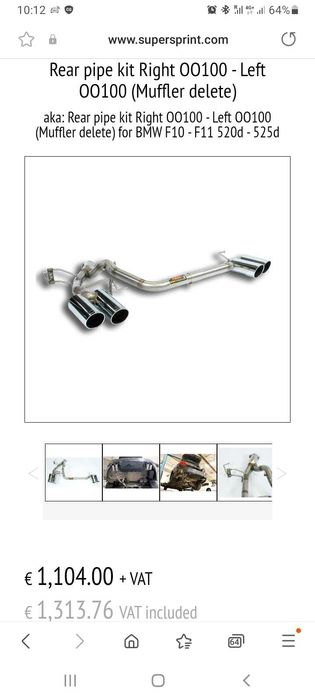 Evacuare finala BMW F10 Supersprint