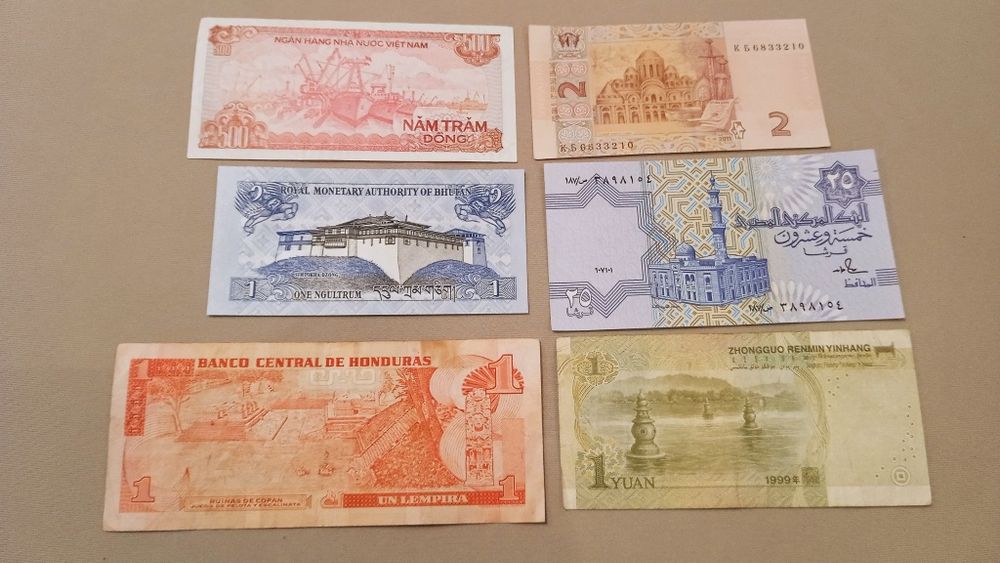18 bancnote Asia de colectie, diverse tari exotice, aUNC