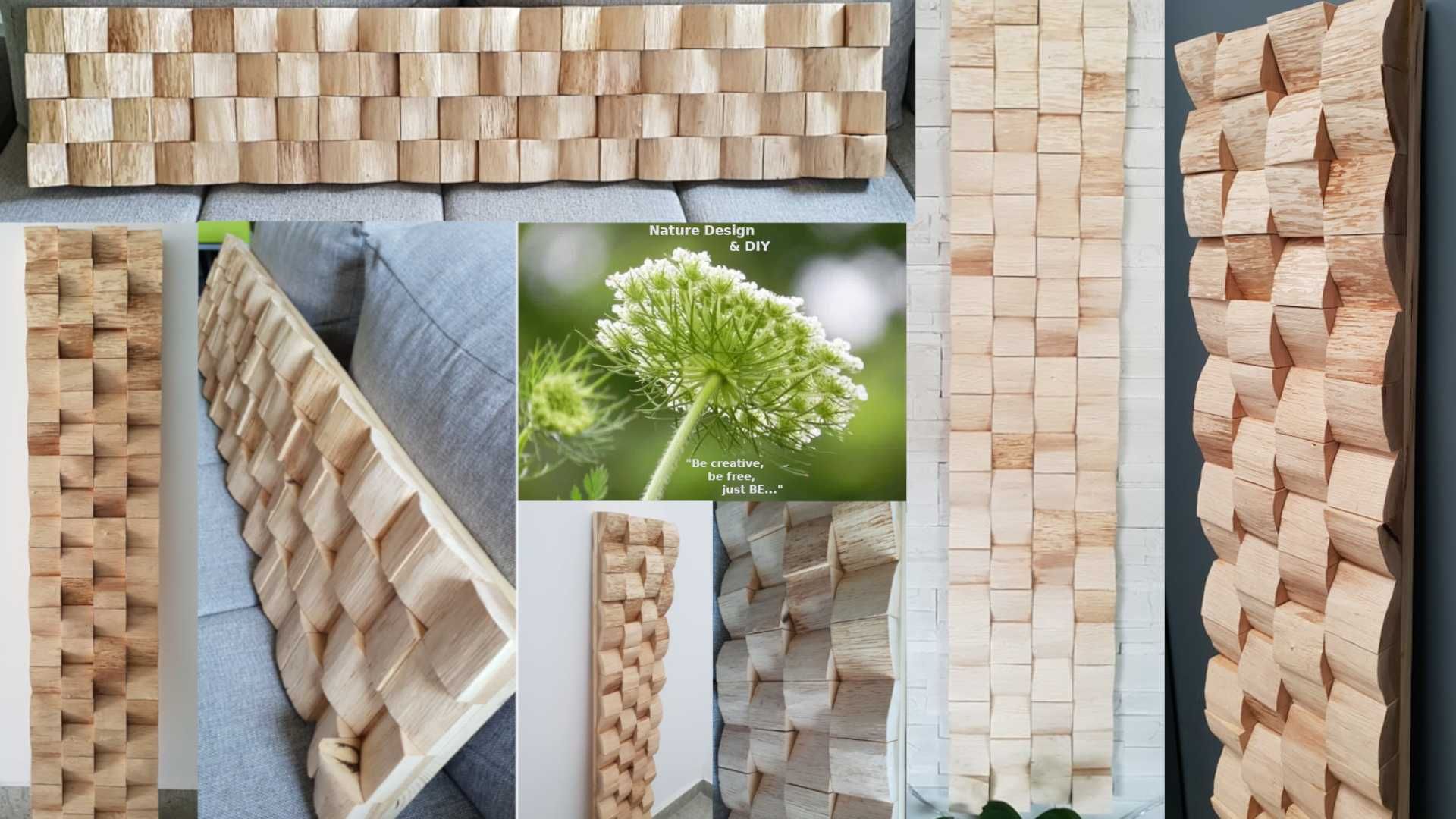 Decoratiune perete lemn 3D handmade by Nature Design & DIY