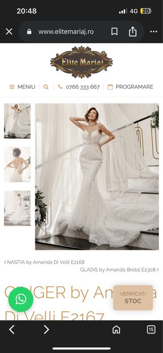 Rochie de mireasa Elite Mariaj, Xs-S